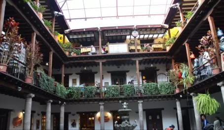 Former family home, now restaurant and shops, Quito