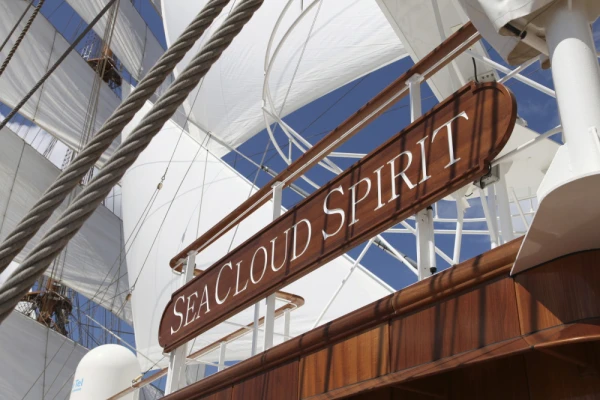 Board the Sea Cloud Spirit and explore the ship’s decks and cabins