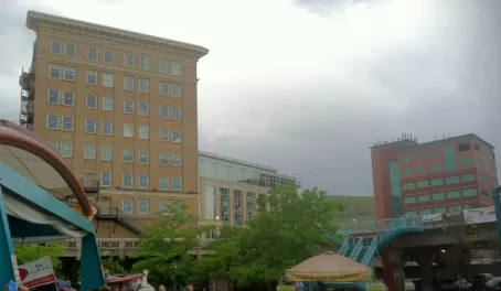 Thunderstorms over downtown Missoula