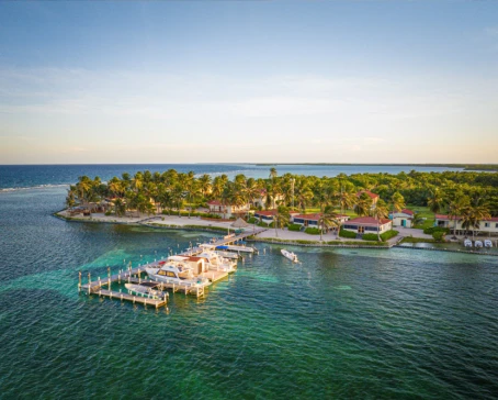 Ariel view of Turneffe Flats