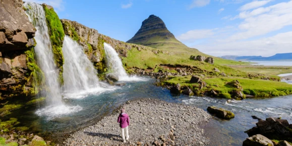 Majestic Kirkjurfell waterfall