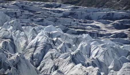 Glacier enroute to Greenland ice cap