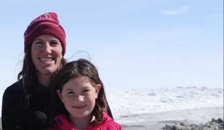 Hailey and Mary at Greenland Ice Cap