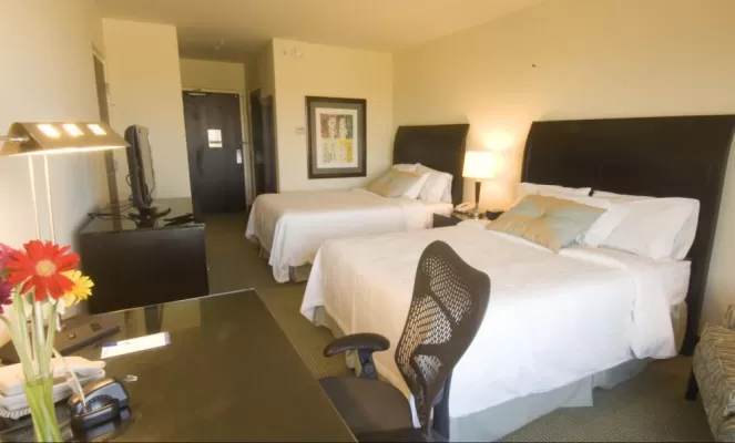 A comfortable double suite at Hilton Garden Inn 