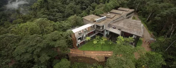 Secluded Mashpi Lodge from above