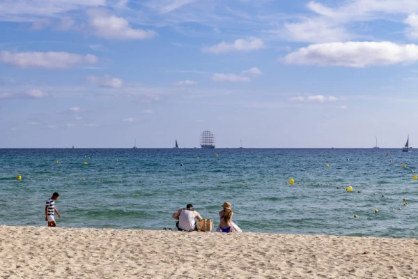 Golden sands and turquoise waters at Pampelonne