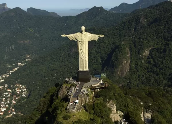 A tour of Rio includes a trip to Corcovado Mountain