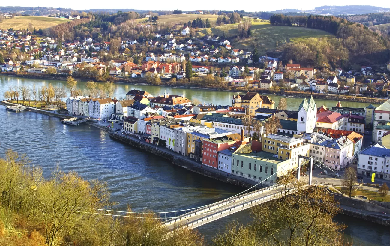 European city on the river