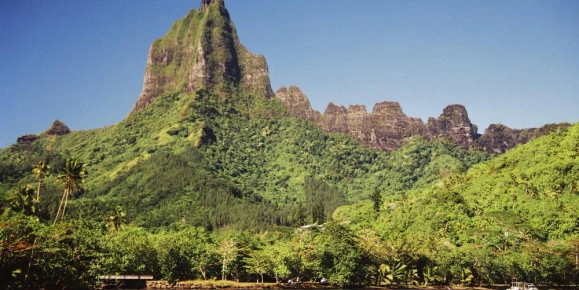 Jagged mountain formations