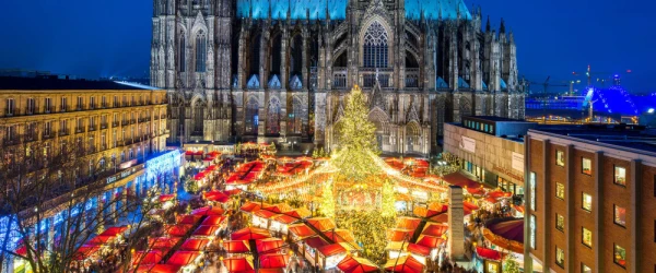 The Cathedral Christmas Market, located in Cologne, Germany