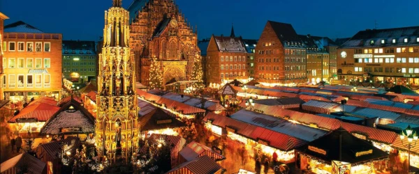 The famous Christkindlesmarkt in Nuremberg, Germany