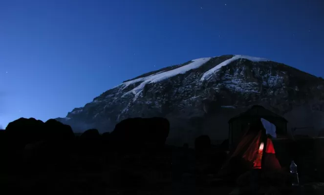 Mount Kilimanjaro by starlight