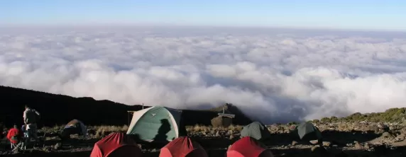 Camping above the clouds