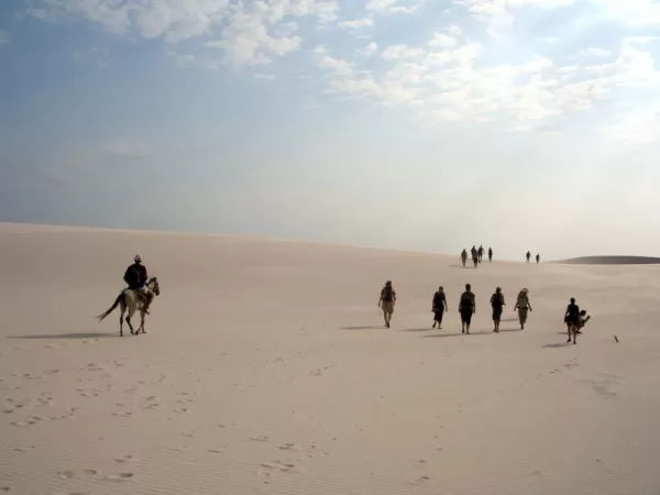 Crossing the dunes