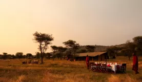 Enjoy a meal out on the plains.