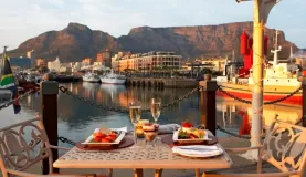 Dine on the patio by the water at the V&A Hotel