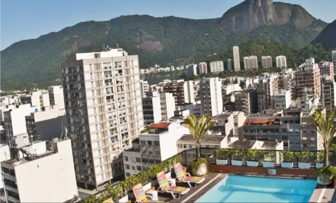 Relax on the rooftop pool of Ipanema Plaza