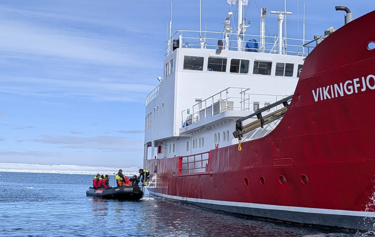 Viking Fjord sailing through the Arctic
