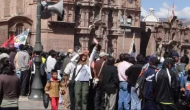 See me? Im the blond one.  Plaza del Armas, Cusco