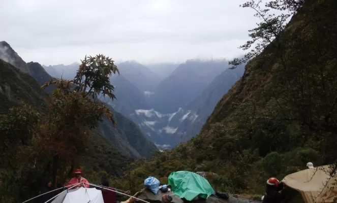 Camping in the Peruvian Andes on the Inca Trail