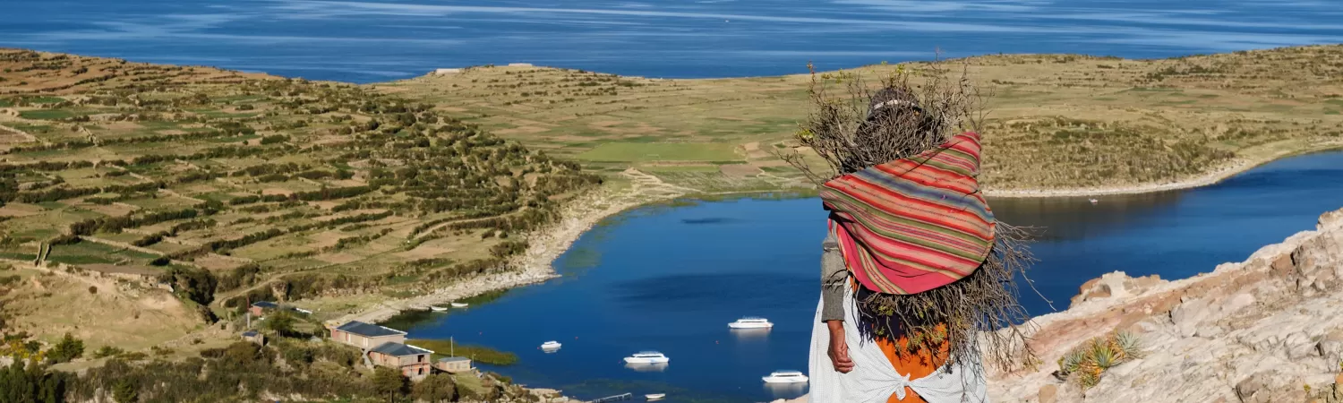 Local woman at Lake Titicaca