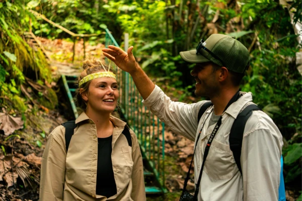 Exploring the rainforest trail