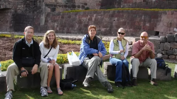 Good group of folks relaxing in Cusco
