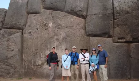 The group at Sacsayhuaman in Peru