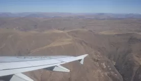 View of the Andes as we fly from Cusco to Lima