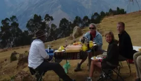 Lunch setting in Sacred Valley.  Hard to beat that view.
