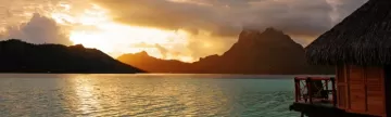 An amazing sunset over Bora Bora