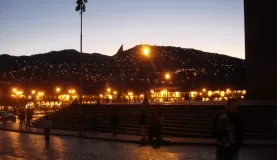 Enjoying Cusco, Peru at dusk