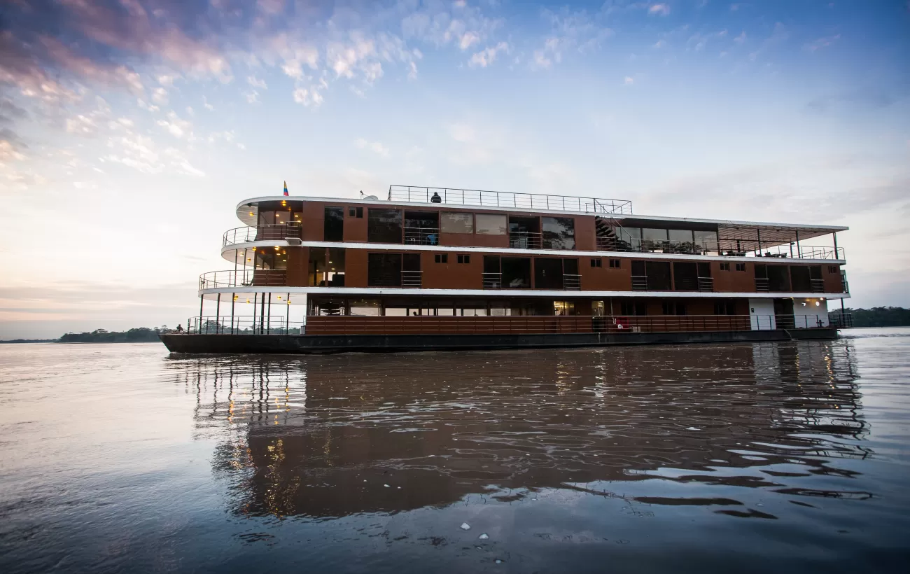 The Luxurious M/V Anakonda sails the Amazon