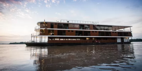 The Luxurious M/V Anakonda sails the Amazon
