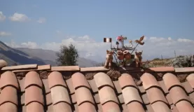 House-top charm in the local village outside of Cusco, Peru
