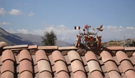 House-top charm in the local village outside of Cusco, Peru