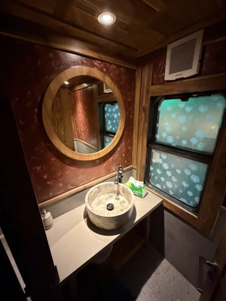 Inside the overnight train from Hanoi to Lao Cai Vietnam