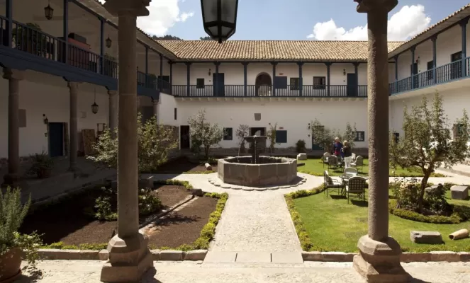 Stay at the lovely Palacio Nazarenas on your Peru tour
