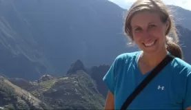 Standing at the Sun Gate - final leg of the Inca Trail