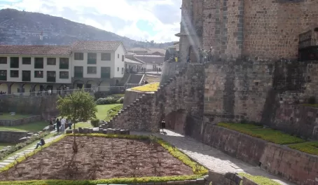Abbey built on top of Inca ruins in Cusco, Peru