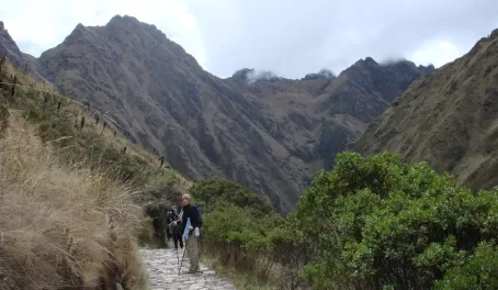 Aaron on the Inca Trail, in midst of the incredible Peruvian Andes