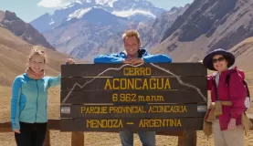 The sign at Cerro Aconcagua