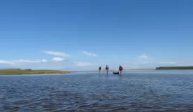 The endless blue Laguna Rocha in Uruguay