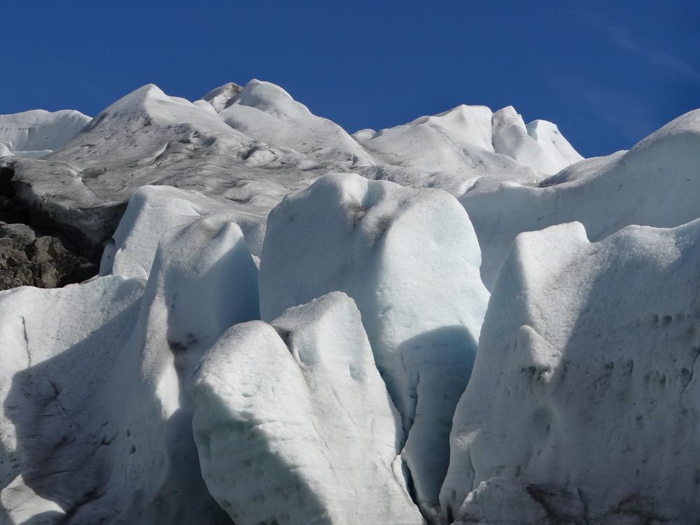 Brilliant wall of glacier ice!