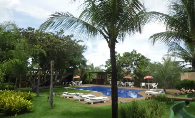 Relax by the pool at  Pousada Naquela on your Brazil tour