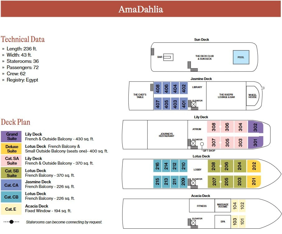 AmaDahlia Deck Plan