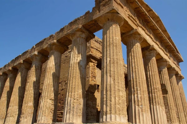 The Temple of Concordia in the Valley of the Temples located in Agrigento, Sicily, Italy