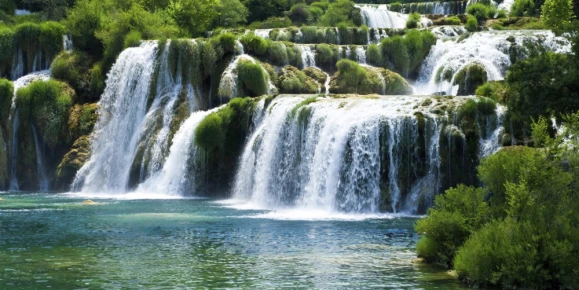 Cascading waterfalls of Skradinski Buk in Krka National Park