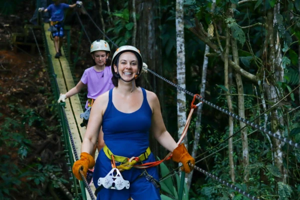 Ziplining through the lush tropical forest near Puerto Viejo and Manzanillo on Costa Rica’s Caribbean coast.