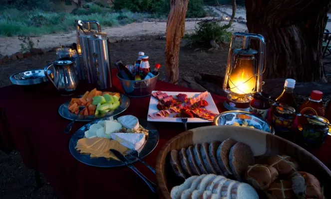Enjoy delicious meals while staying with Damaraland Adventurer Camp